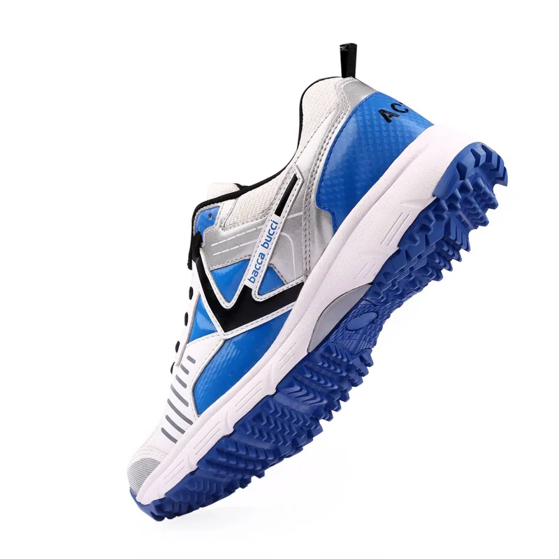 Bacca Bucci Blue and Silver Boundary Blazers Cricket Shoes for Men | Best Price UAE